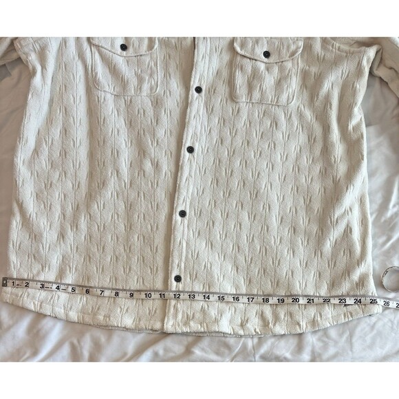 Women’s Ivory Colored Fleece Jacket Eddie Bauer Size 2T XL - Picture 4 of 6